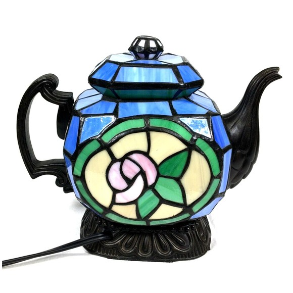Tiffany & Co. Accents Cheyenne Tiffany Style Teapot Stained Glass